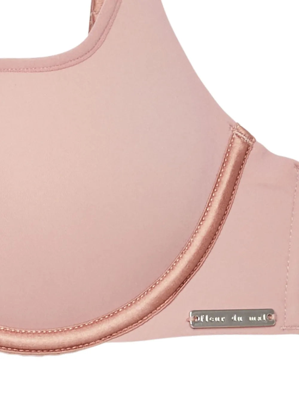 Fleur Du Mal Le Stretch Micro Seduce U Plunge Bra Blush Pink Silk Elastane