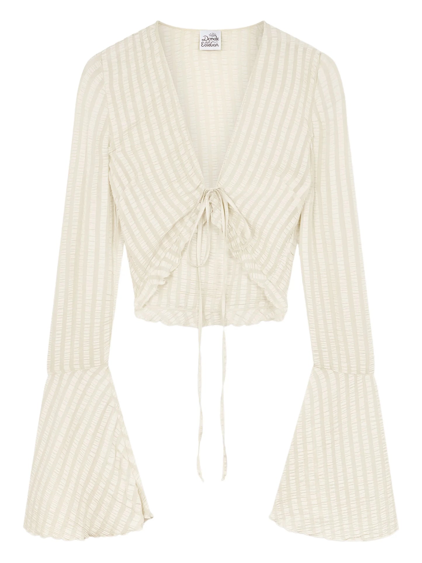 Donban silk cropped blouse