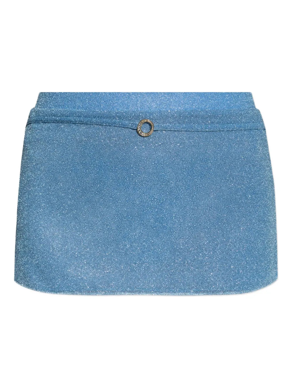 Oséree Light Blue Glitter Detailing Mini Skirt With Elastic Waistband