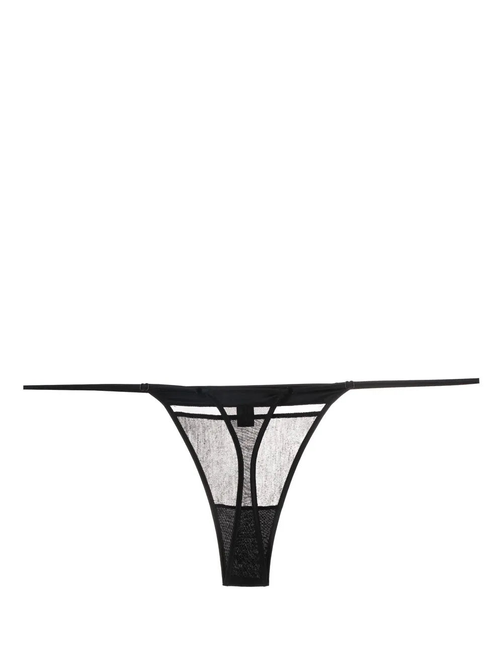 Kiki De Montparnasse Intime Panelled G String Black Modal Nylon Lingerie