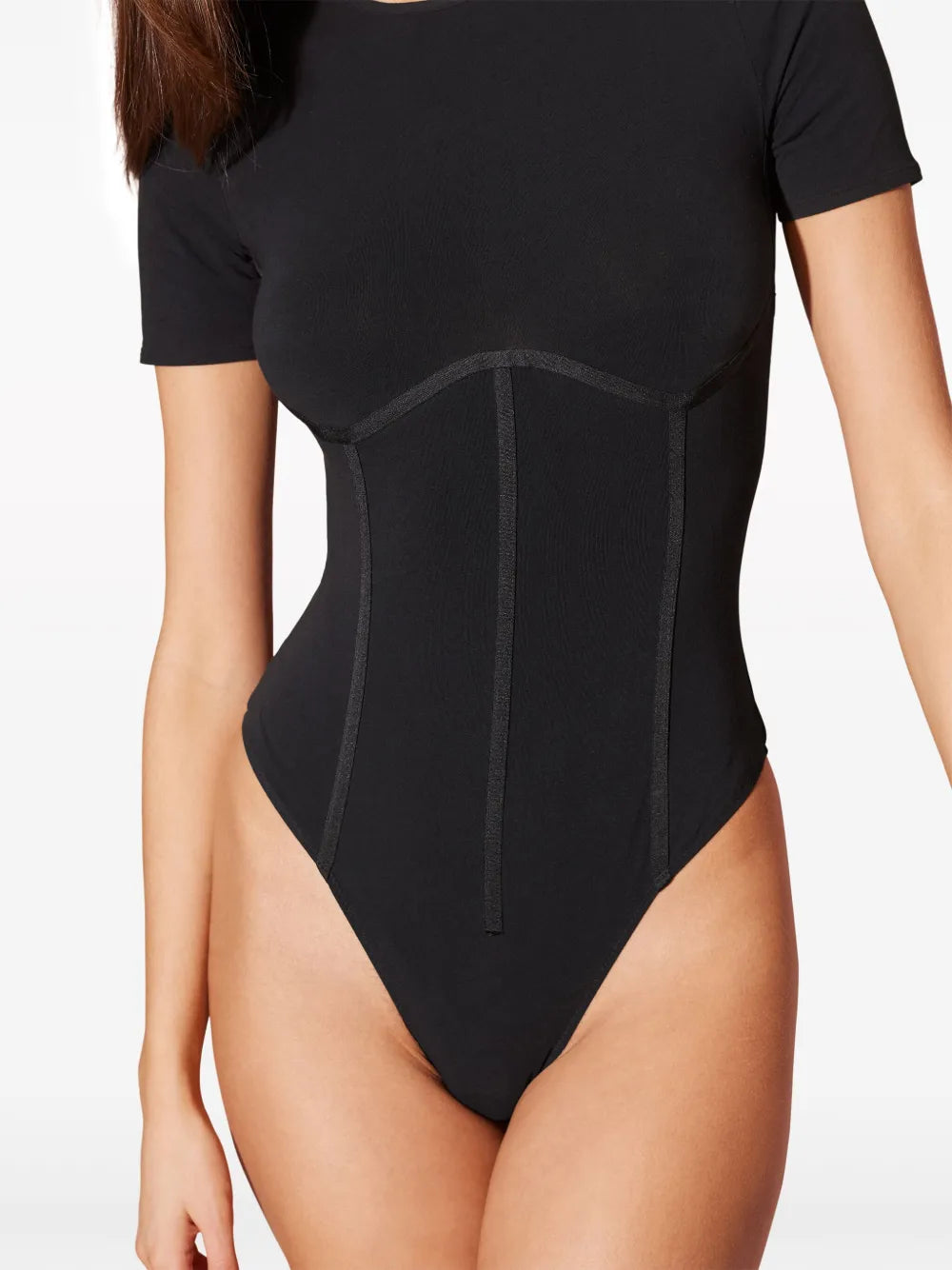 Fleur Du Mal Organic Cotton T-Shirt Bodysuit Black