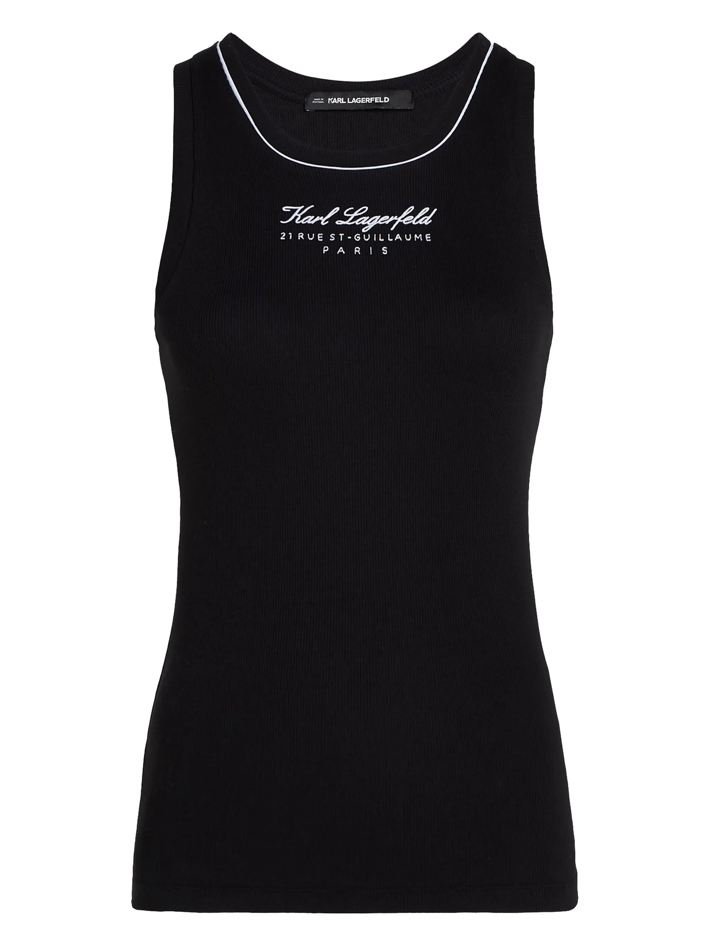 Karl Lagerfeld Hotel Karl ribbed tank top