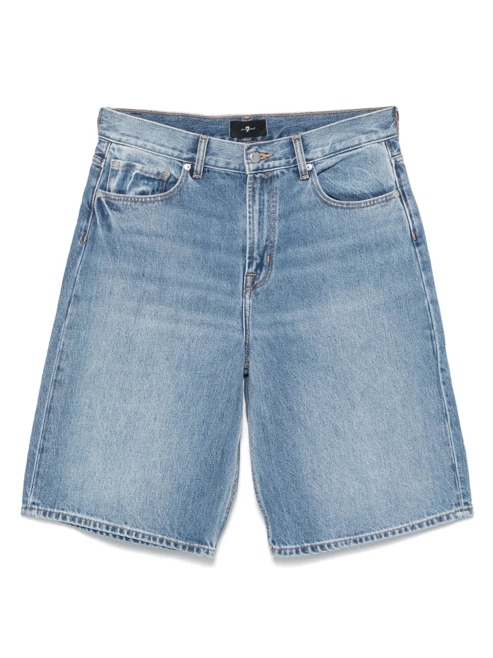 7 For All Mankind Mason Blue Denim Shorts Slim Fit Stylish Comfort