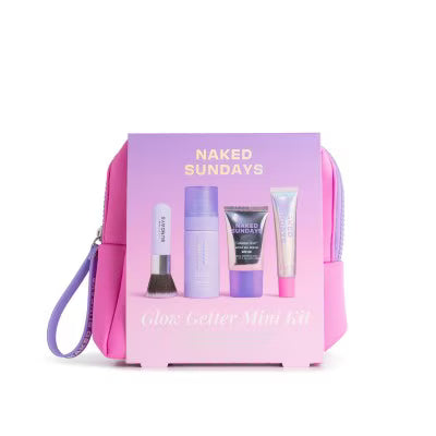 New Naked Sundays Glow Getter Mini Kit Brush + 30ml + 15ml + 15ml