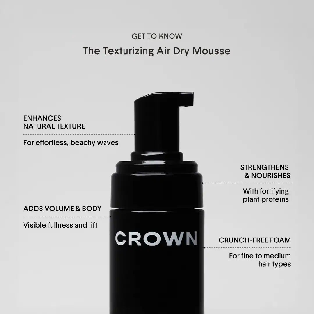 Crown Affair  The Mini Air Dry Mousse Ritual Hair Set for Volume and Texture
