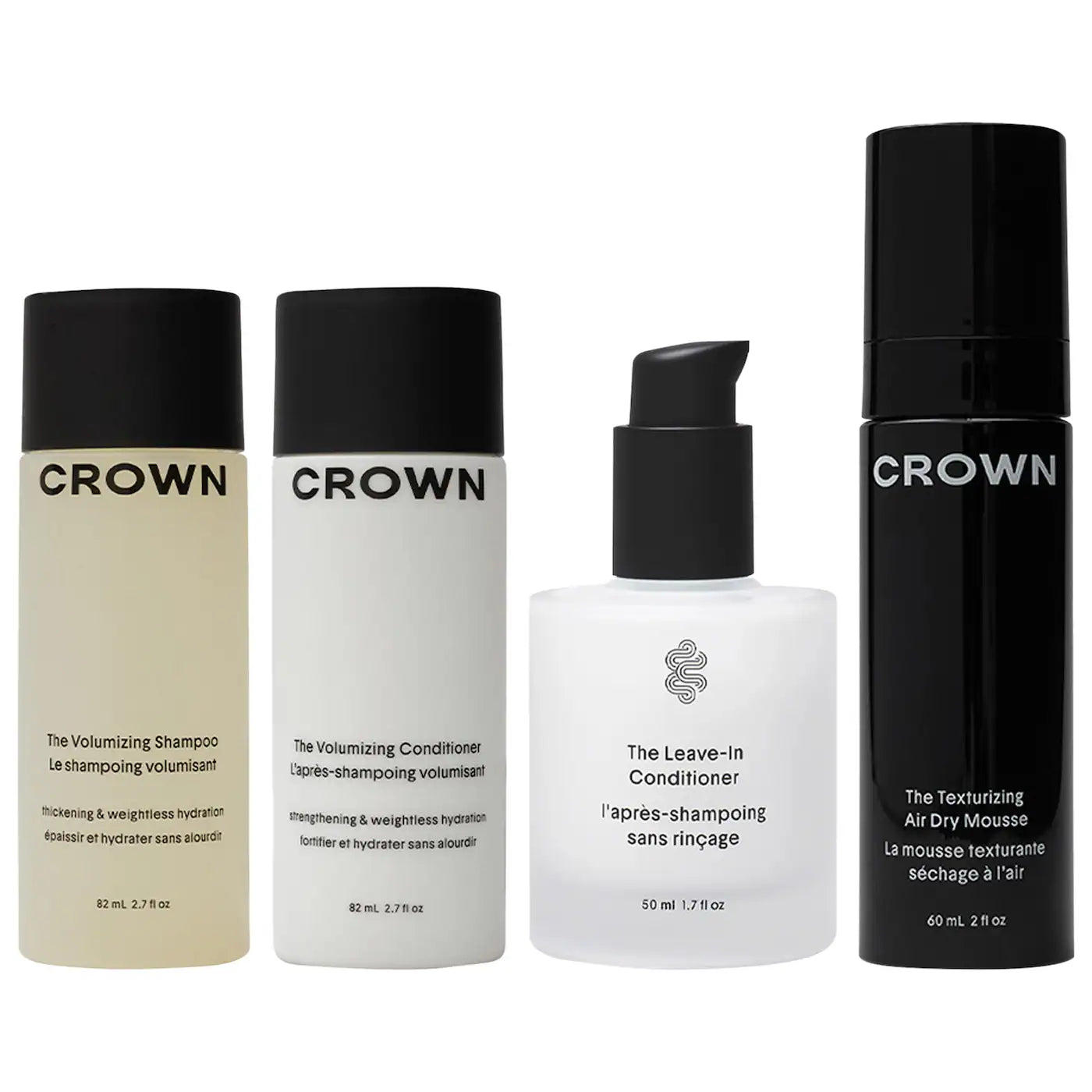 Crown Affair  The Mini Air Dry Mousse Ritual Hair Set for Volume and Texture